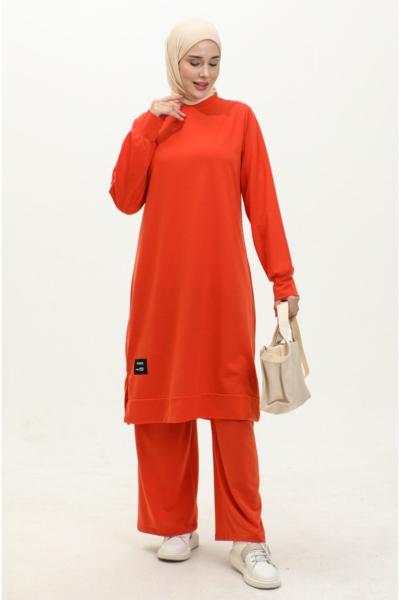 Uzun Boy Eşofman Takımı Turuncu